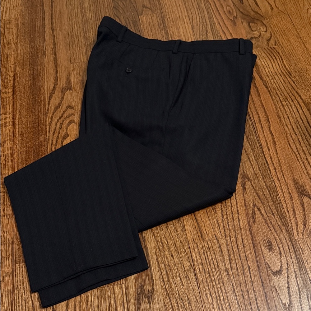 Hugo Boss Navy Pinstripe Dress Pants